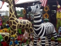 Metal Zebra and Giraffe