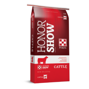 Purina Honor Show Fitter’s Edge Cattle Feed. 50-lb red feed bag
