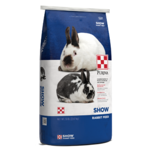  Purina Show Rabbit Feed. 50-lb blue feed bag.