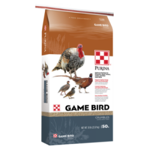 Purina Game Bird Maintenance. 50-lb poultry feed bag.
