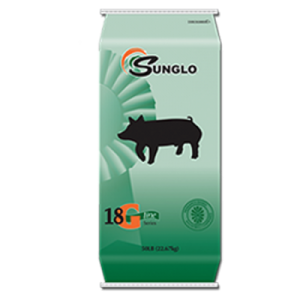 Sunglo 18-G Pig Feed. Green feed bag.